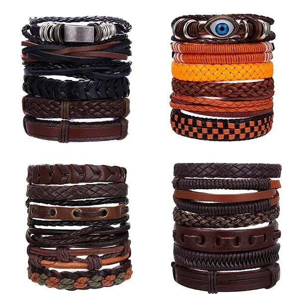 Pulseiras de Couro Legítimo Frete Grátis