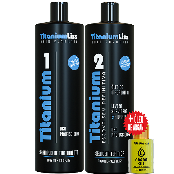 Kit Semi Definitiva Titanium Liss  2 X 300Ml