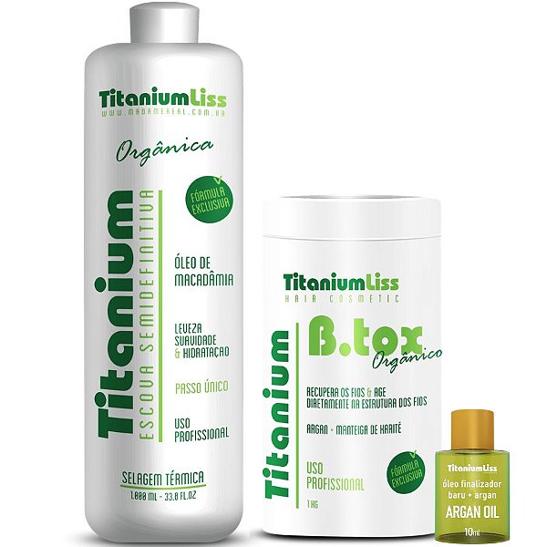 Kit Semi Definitiva Orgânica Zero Passo Unico 1lt + BBtox Orgânico Zero 1kg