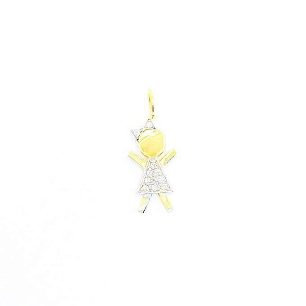 Pingente Menina Diamantes