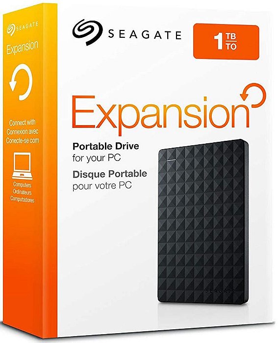 HD Externo USB 3.0 Seagate Expansion Portátil (STEA1000400) ou  (STKM2000400), com 1, 2 ou 4GB. - bizudosub