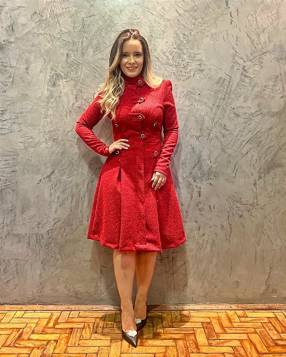 Vestido andressa  manga longa