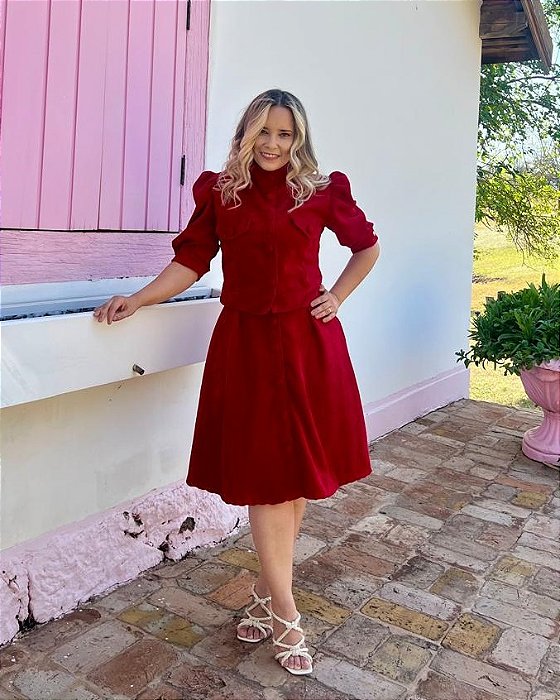 Saia karina vermelho