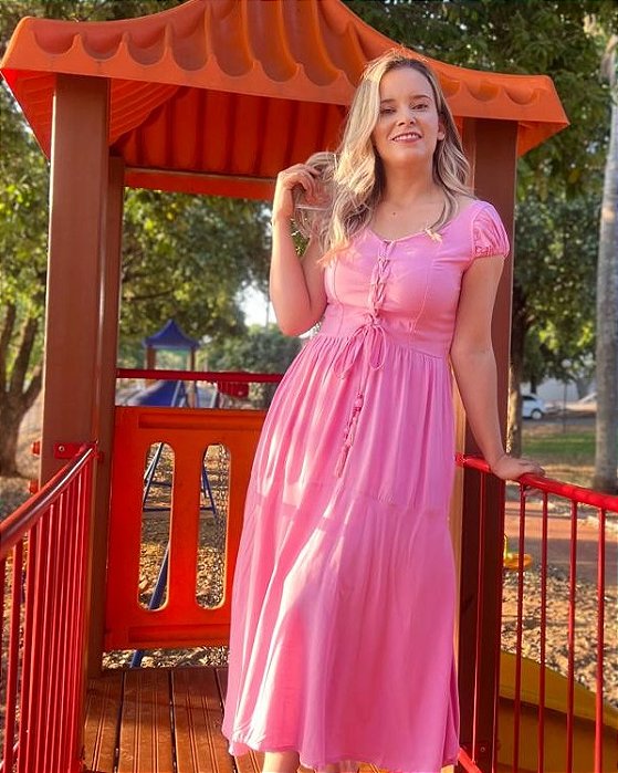 Vestido Francielle rosa