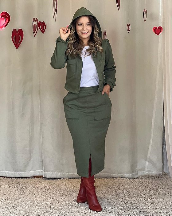 Saia Bianca verde oliva