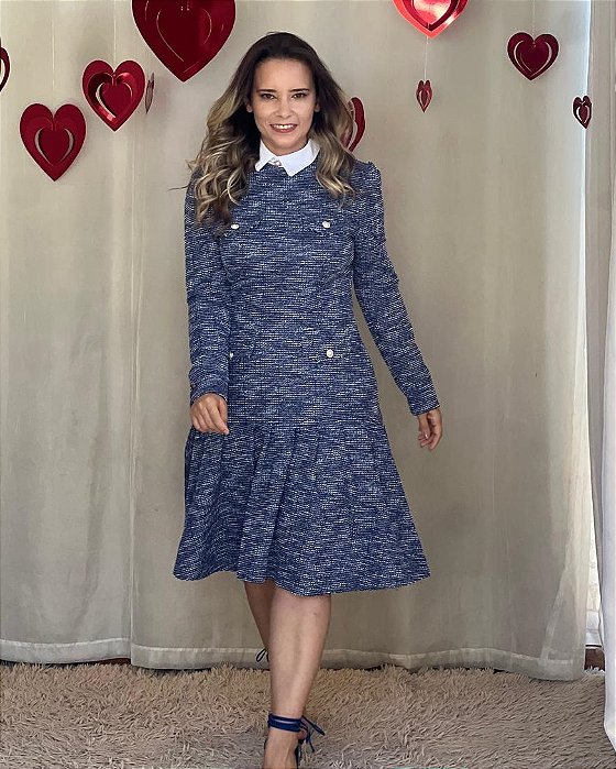 Vestido Heloisa azul