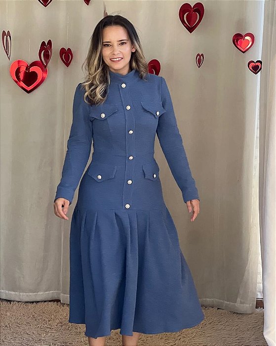 Vestido Nicole azul