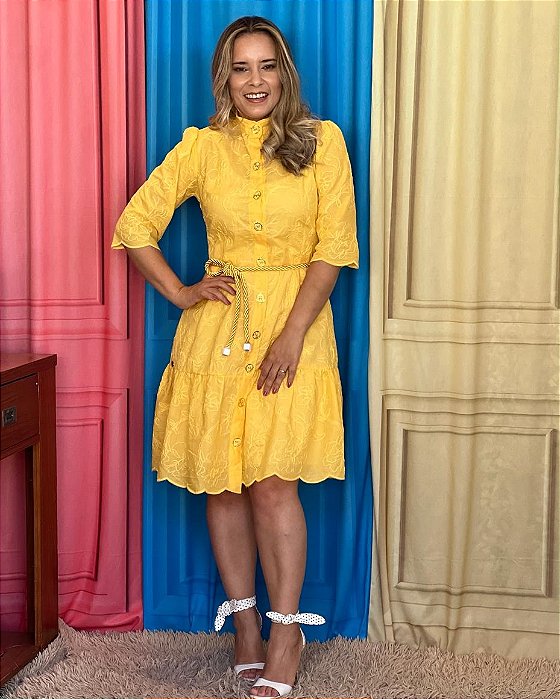 Vestido Lucimari amarelo