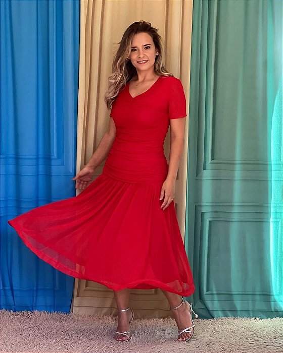 Vestido Lolla vermelho