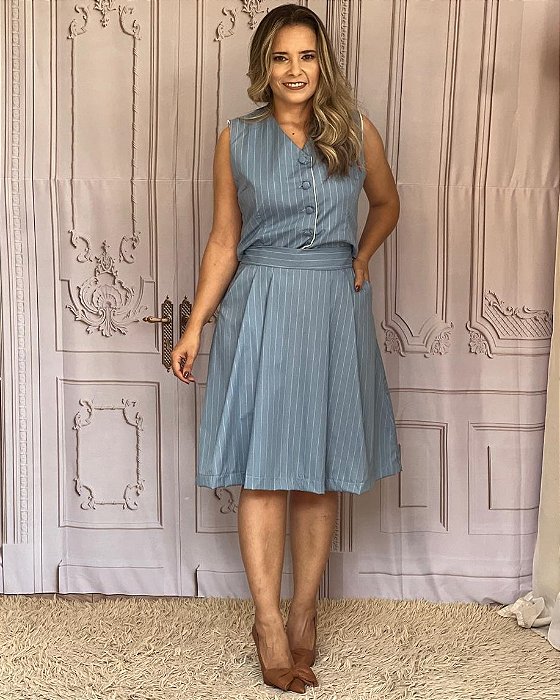 Saia Talita listras azul