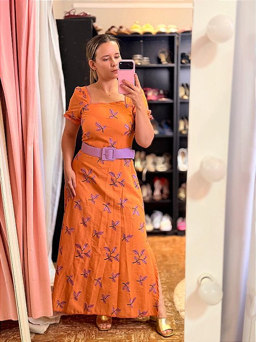 vestido de linho veste P