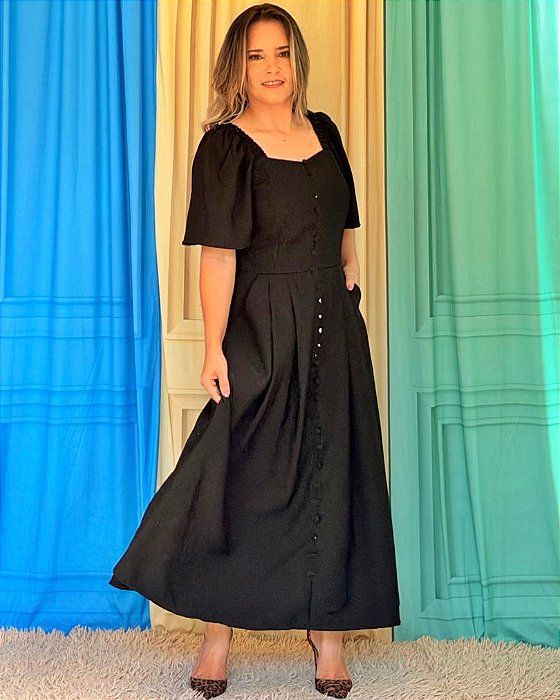 Vestido Susana preto