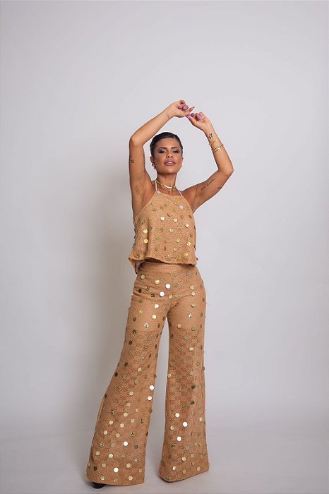 CONJUNTO CROCHET COM BORDADO VIBER