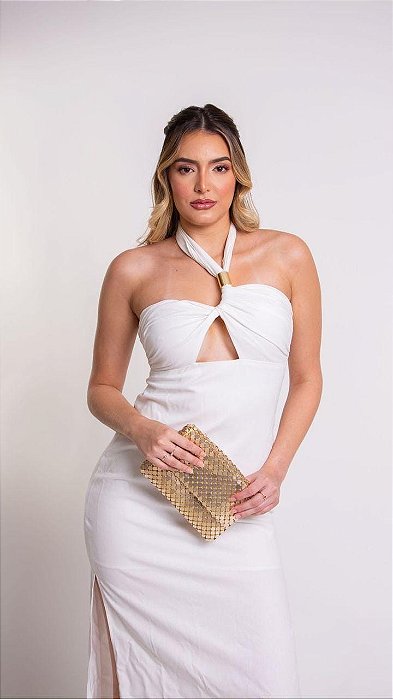 VESTIDO NO LINHO OFF SHELL