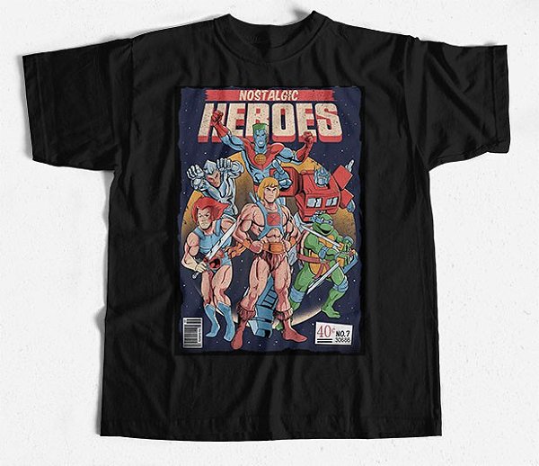 Camiseta herois anos 90 - Geek Nostalgia Shirts: Reviva a Era dos Ícones em  Estilo