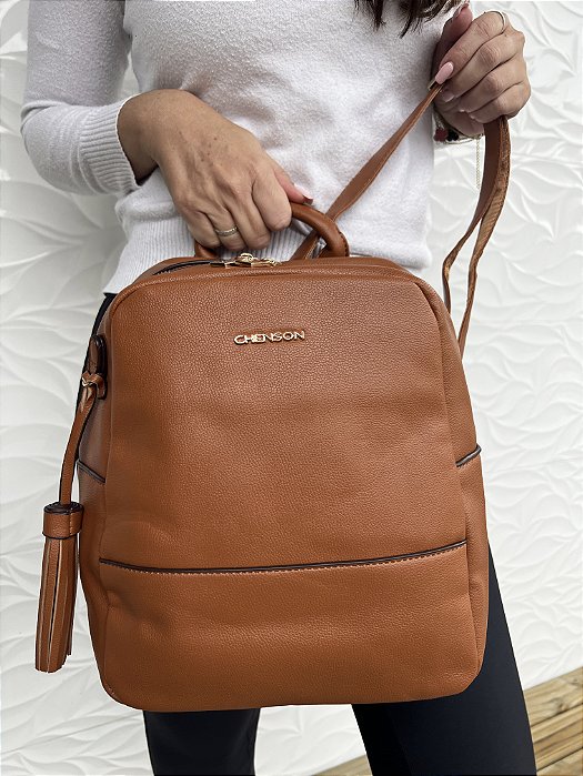 MOCHILA MARROM MEDIA - 84291