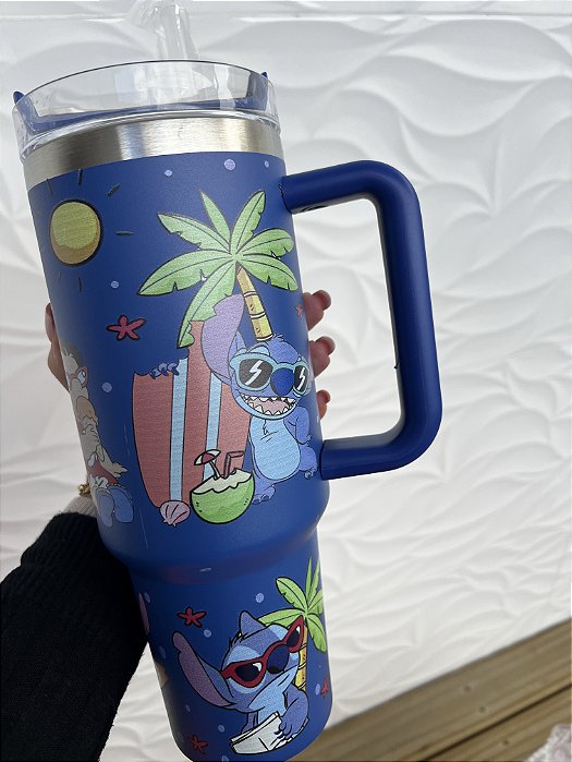 COPO TERMICO STITCH 1,200L AZUL 1
