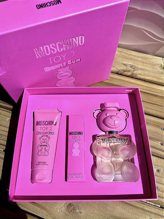 KIT MOSCHINO TOY 2 BUBBLE - ORIGINAL PERFUME + PERFUME BOLSA + HIDRATANTE