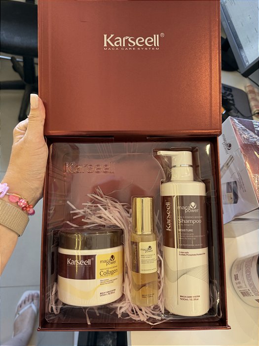 KIT KARSEELL MASCARA 500ML + OLEO 50ML + SHAMPOO 500ML