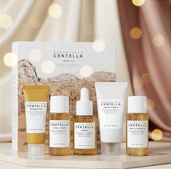 MADAGASCAR CENTELLA KIT TRAVEL SKIN 1004 - 5 PEÇAS 30ML