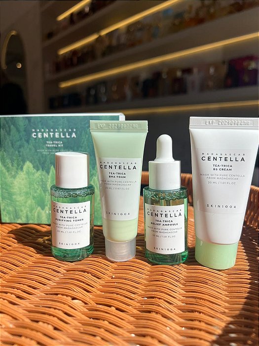 MADAGASCAR CENTELLA KIT TRAVEL TEA TRICA SKIN 1004 - 4 PEÇAS 30ML