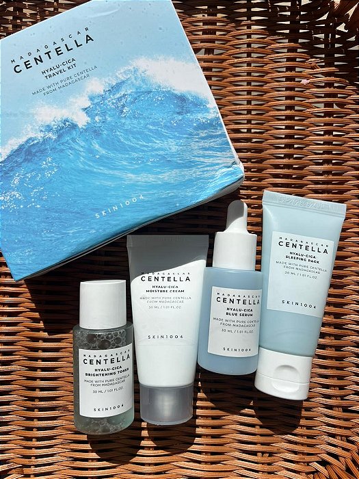 MADAGASCAR CENTELLA KIT TRAVEL HYALU CICA SKIN 1004 - 4 PEÇAS 30ML