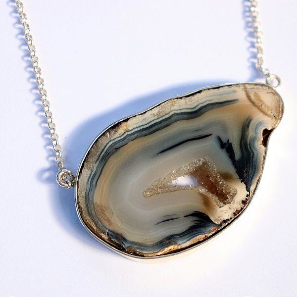 Colar Ágata caramelo