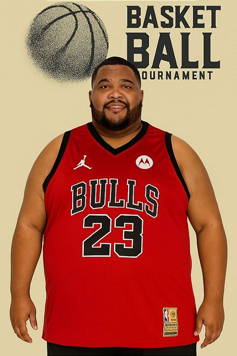 Camisetas Plus Size Regata Chicago Bulls Vermelha