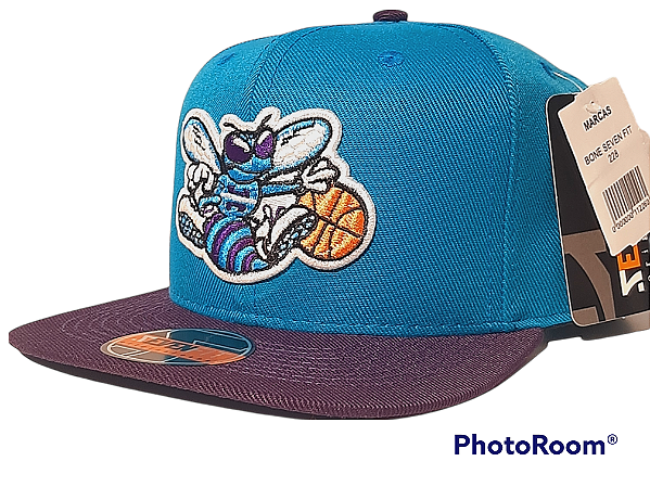 Boné Charlotte Hornets bordado NBA Retrô azul e Roxo ou Preto