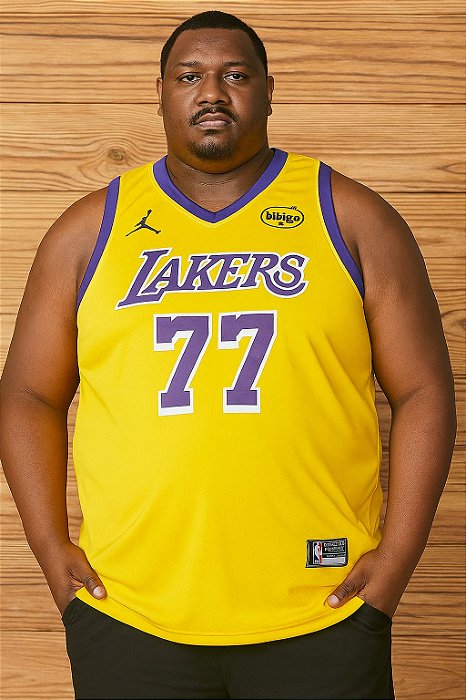 CAMISA REGATA MASCULINA PLUS SIZE LAKERS AMARELA