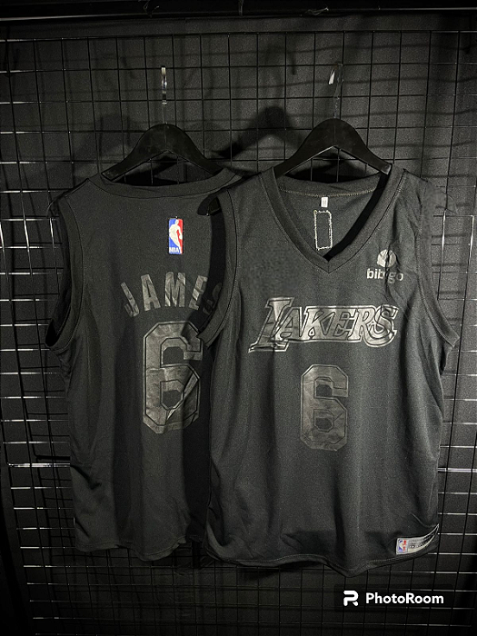 REGATA MASCULINA PLUS SIZE LAKERS TOTAL BLACK