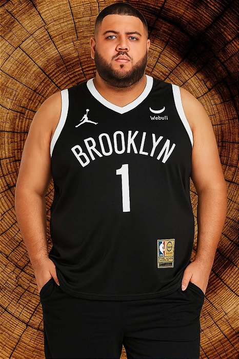 REGATA MASCULINA PLUS SIZE BROOKLYN PRETA