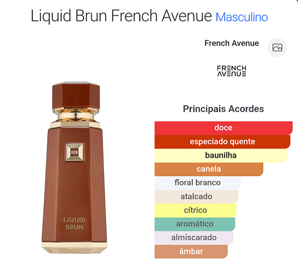 PERFUME MASCULINO LÍQUID BRUN 100 ML