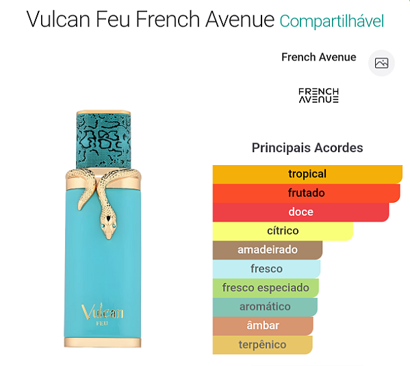PERFUME VULCAN FEU UNISSEX 100 ML