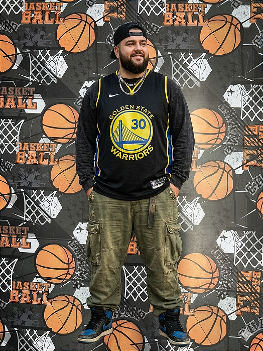 Regata Basquete Premium Golden State Preta