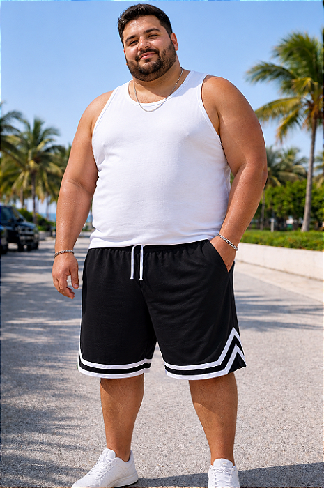 Bermuda Americana Cor Preta - Plus size do M ao G5