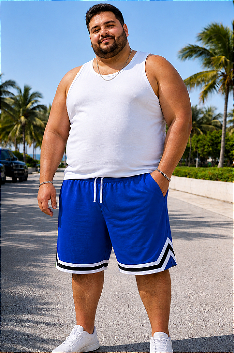 Bermuda Americana Cor Azul - Plus size do M ao G5