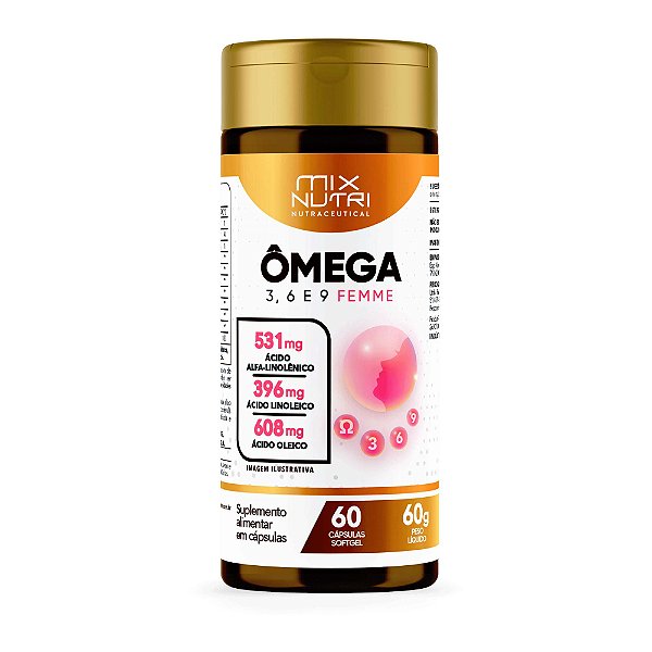 Ômega 3 Femme Mix Nutri 60 Capsulas