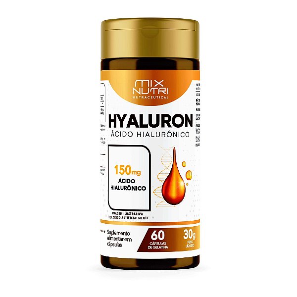Ácido Hialurônico Anti Rugas Mix Nutri Hyaluron 60 Cápsulas
