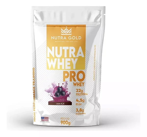 Whey Nutra Gold Pro Whey 3w 32g Proteínas Baixo Carbo 900g