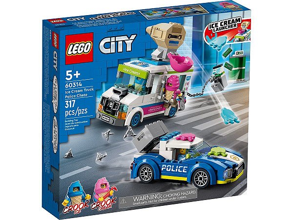 Lego City Perseguicao Policial de Carro de Sorvetes 60314 Vila Toys