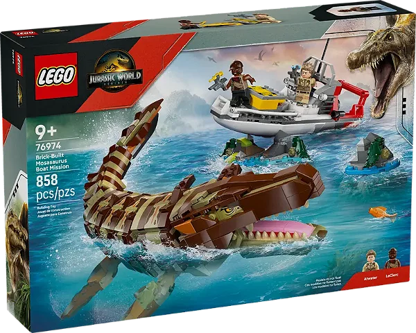 Lego Jurassic World - Missão do barco Mosasaurus 76974