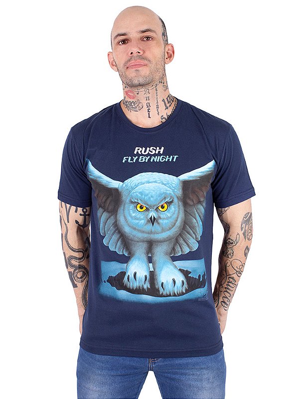 Camiseta Rush Fly By Night Marinho Oficial
