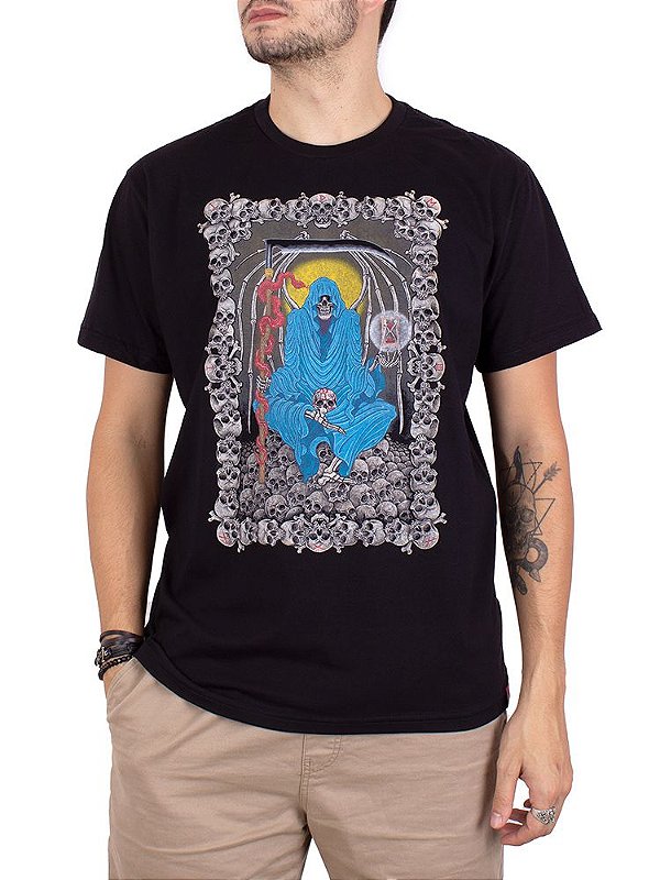 Camiseta Christian Arae Caveira Death Preta.