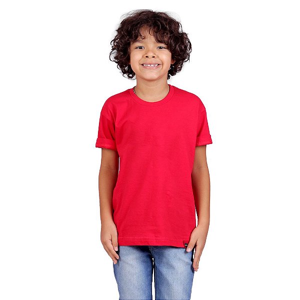Camiseta Infantil Básica Vermelha