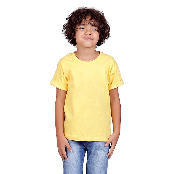 Camiseta Infantil Básica Amarela