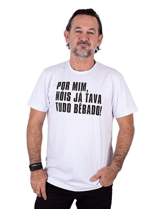 Camiseta Tô Bêbado Branca.