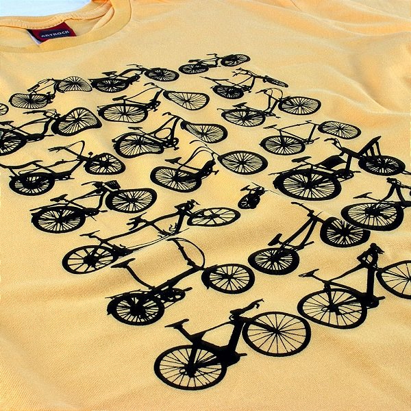 Camiseta Juvenil Bicicletas Amarela