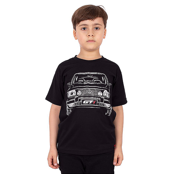 Camiseta Juvenil Gol Quadrado Preta