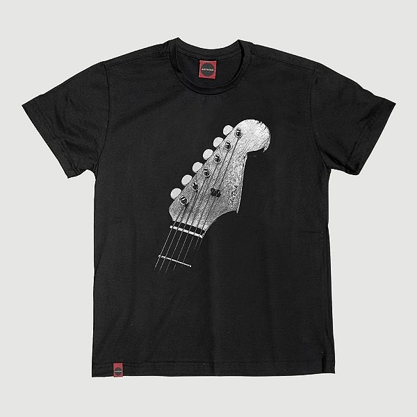 Camiseta Juvenil Guitarra Chaves Preta